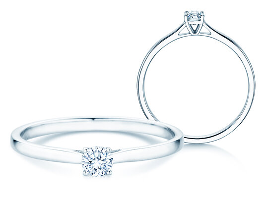 Verlobungsring Surprise in Silber 925/- mit Labordiamant 0,15ct E/VS