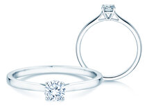 Verlobungsring Surprise in 18K Weißgold mit Diamant 0,25ct G/SI
