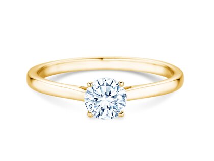 Verlobungsring Surprise in 14K Gelbgold mit Labordiamant 0,50ct E/VS