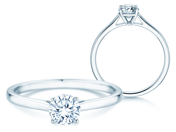 Verlobungsring Surprise in 9K Weißgold mit Labordiamant 0,50ct E/VS