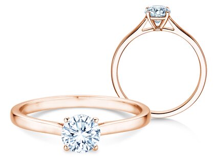 Verlobungsring Surprise in 18K Roségold mit Diamant 0,60ct G/SI