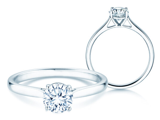 Verlobungsring Surprise in 18K Weißgold mit Labordiamant 0,75ct E/VS