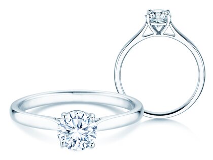 Verlobungsring Surprise in 18K Weißgold mit Labordiamant 0,75ct E/VS