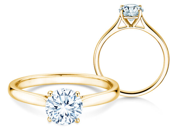 Verlobungsring Surprise in 9K Gelbgold mit Diamant 1,00ct H/SI