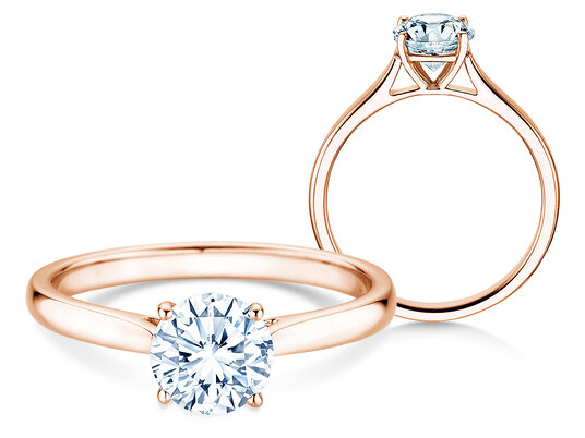 Verlobungsring Surprise in 9K Weißgold mit Diamant 1,00ct H/SI