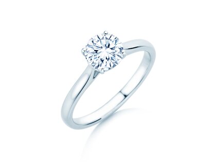 Verlobungsring Surprise in 18K Weißgold mit Diamant 1,00ct H/SI