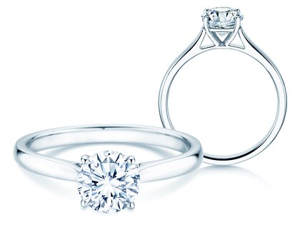 Verlobungsring Surprise in 18K Weißgold mit Diamant 1,00ct H/SI