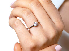 Verlobungsring Surprise in 9K Weißgold mit Diamant 1,00ct H/SI