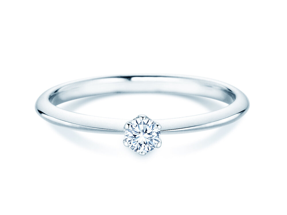 Verlobungsring The One in Platin 950/- mit Labordiamant 0,15ct D/IF