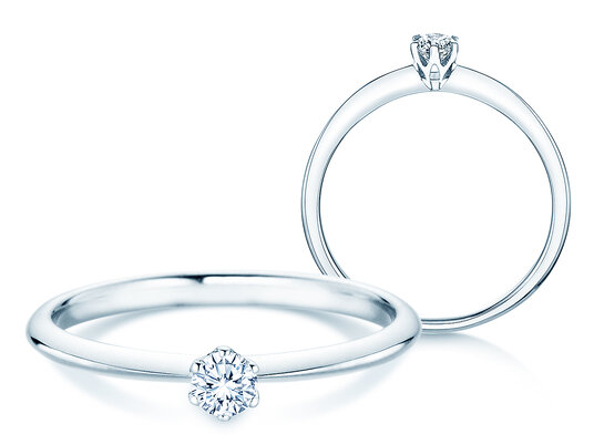 Verlobungsring The One in Silber 925/- mit Labordiamant 0,15ct E/VS