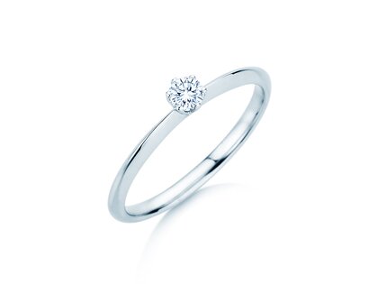 Verlobungsring The One in Silber 925/- mit Diamant 0,15ct G/IF