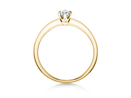 Verlobungsring The One in 14K Gelbgold mit Labordiamant 0,25ct E/VS