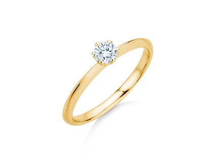 Verlobungsring The One in 14K Gelbgold mit Labordiamant 0,25ct E/VS