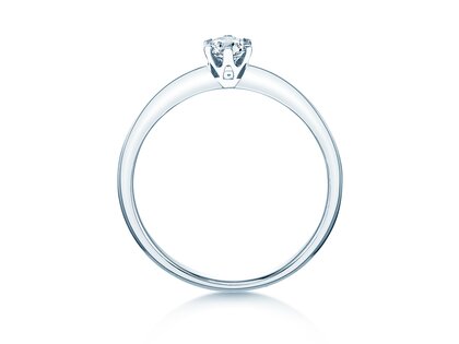 Verlobungsring The One in 14K Weißgold mit Diamant 0,25ct H/SI