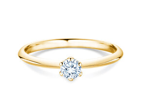 Verlobungsring The One in 14K Gelbgold mit Labordiamant 0,25ct E/VS