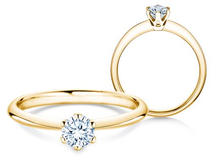 Verlobungsring The One in 9K Gelbgold mit Diamant 0,40ct G/SI