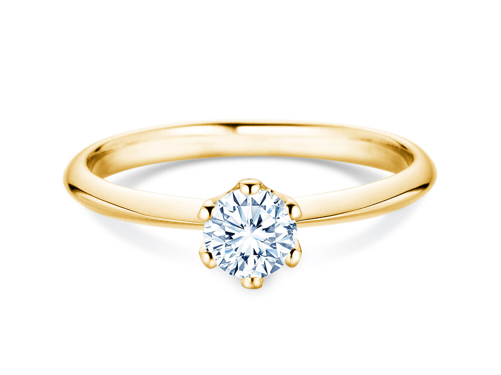 Verlobungsring The One in 18K Gelbgold mit Labordiamant 0,50ct D/IF