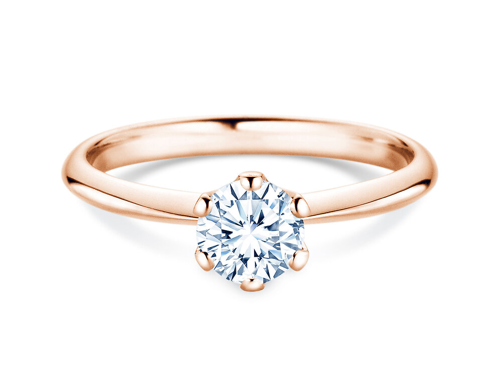 Verlobungsring The One in 18K Roségold mit Labordiamant 0,75ct D/IF