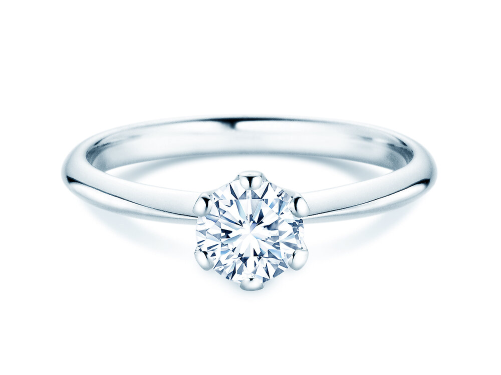 Verlobungsring The One in 18K Weißgold mit Labordiamant 0,75ct D/IF