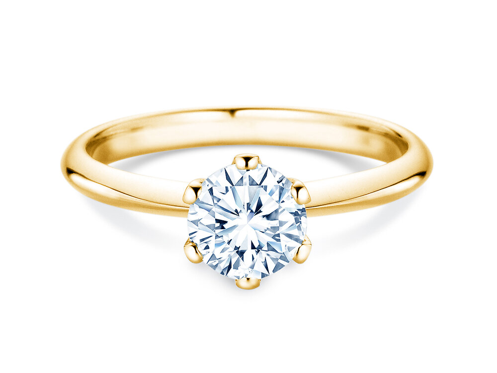 Verlobungsring The One in 18K Gelbgold mit Labordiamant 3,00ct D/IF