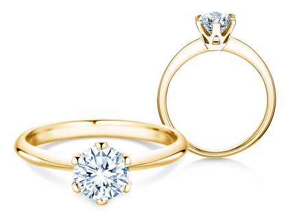 Verlobungsring The One in 9K Gelbgold mit Diamant 1,50ct G/SI