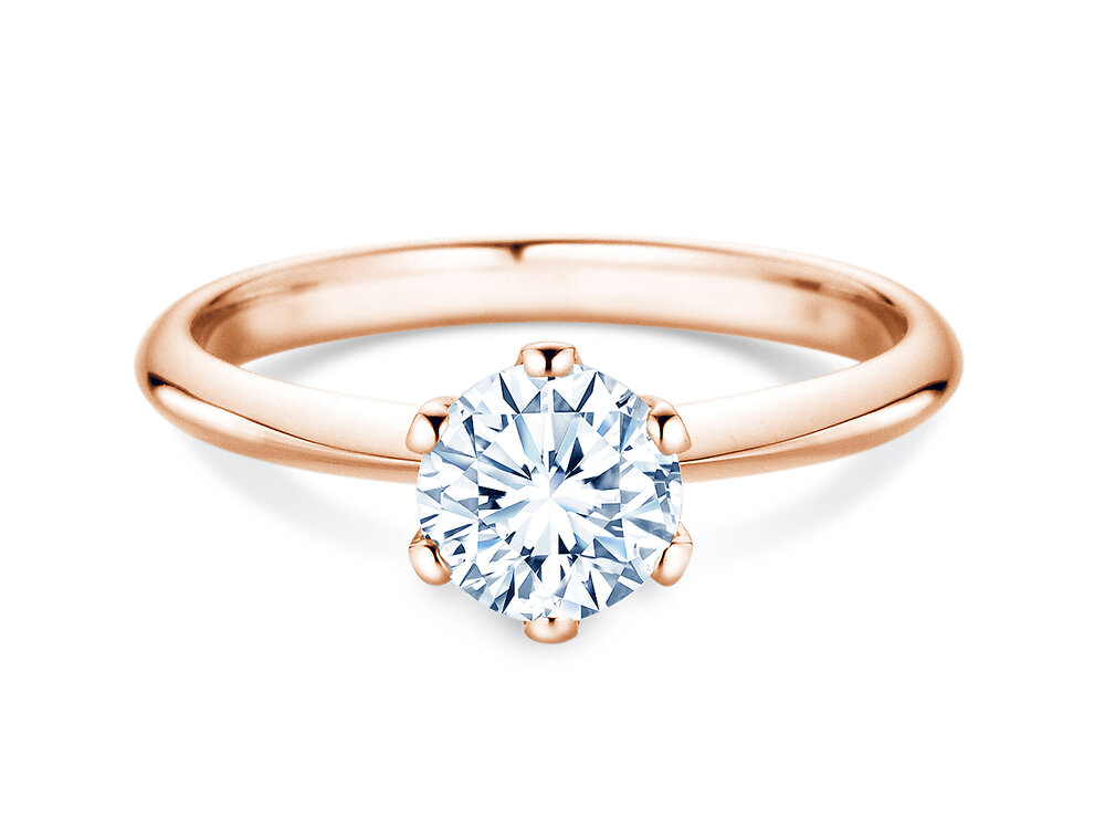 Verlobungsring The One in 9K Roségold mit Labordiamant 1,50ct D/IF