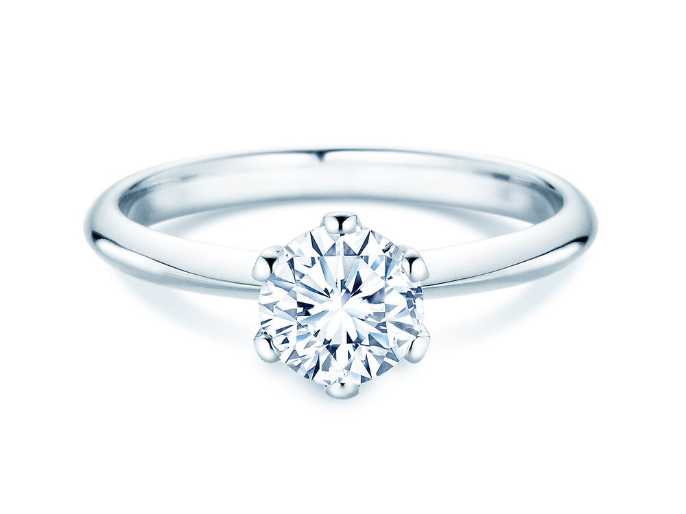 Verlobungsring The One in Platin 950/- mit Labordiamant 2,50ct E/VS