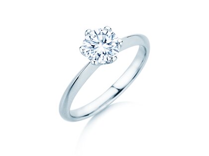 Verlobungsring The One in 9K Weißgold mit Labordiamant 1,00ct E/VS