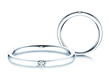 Verlobungsring Destiny in Silber 925/- mit Diamant 0,03ct H/SI