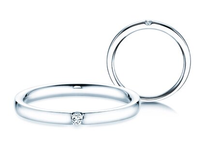 Verlobungsring Destiny in 14K Weißgold mit Diamant 0,03ct H/SI