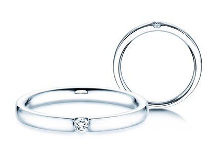 Verlobungsring Destiny in Silber 925/- mit Diamant 0,05ct G/SI