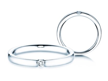 Verlobungsring Destiny in Silber 925/- mit Diamant 0,05ct H/SI