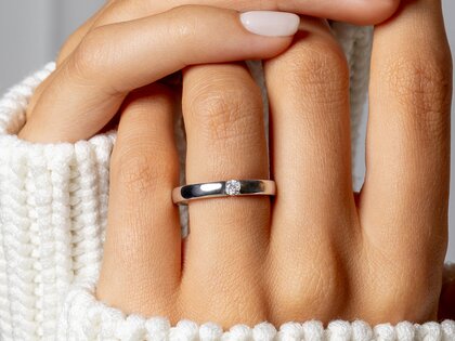 Verlobungsring Destiny in Silber 925/- mit Diamant 0,10ct H/SI