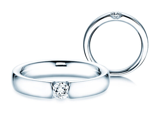 Verlobungsring Destiny in Platin 950/- mit Diamant 0,20ct H/SI