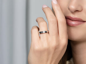 Verlobungsring Destiny in 14K Gelbgold mit Diamant 0,20ct H/SI