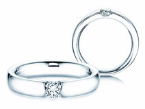 Verlobungsring Destiny in 14K Weißgold mit Diamant 0,10ct G/SI