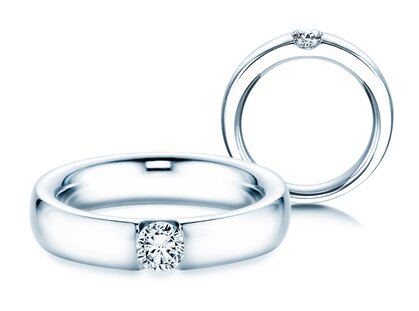 Verlobungsring Destiny in 18K Weißgold mit Diamant 0,30ct G/SI