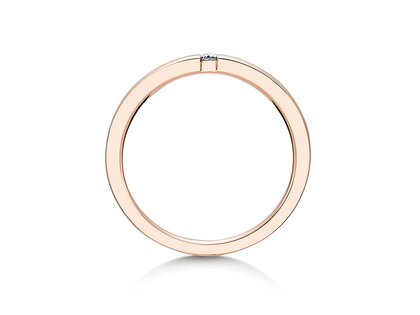 Verlobungsring Infinity in 14K Roségold mit Diamant 0,03ct G/SI
