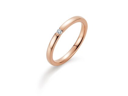 Verlobungsring Infinity in 14K Roségold mit Diamant 0,03ct G/SI