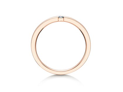 Verlobungsring Infinity in 14K Roségold mit Diamant 0,07ct H/SI