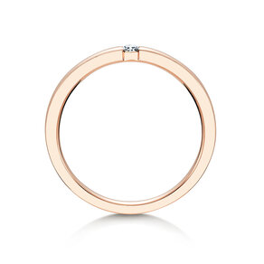 Verlobungsring Infinity in 14K Roségold mit Diamant 0,07ct H/SI