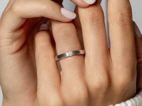 Verlobungsring Infinity in 14K Gelbgold mit Diamant 0,10ct G/SI