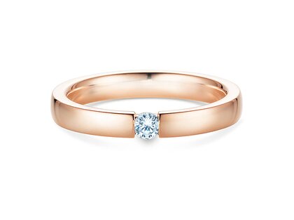 Verlobungsring Infinity in 18K Roségold mit Diamant 0,10ct H/SI