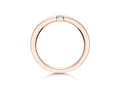 Verlobungsring Infinity in 18K Roségold mit Diamant 0,10ct H/SI