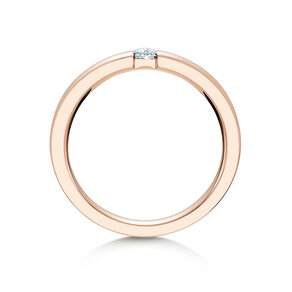 Verlobungsring Infinity in 18K Roségold mit Diamant 0,10ct H/SI