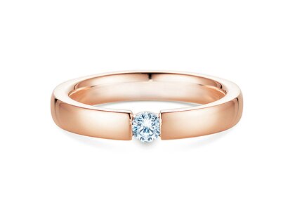 Verlobungsring Infinity in 18K Roségold mit Diamant 0,15ct G/SI
