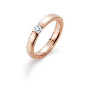 Verlobungsring Infinity in 18K Roségold mit Diamant 0,15ct G/SI