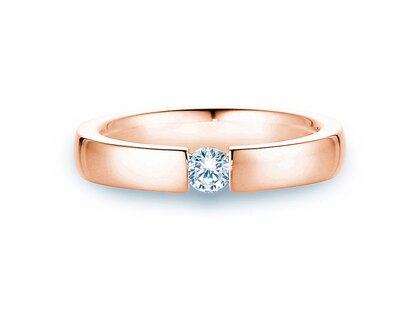 Verlobungsring Infinity in 14K Roségold mit Diamant 0,20ct H/SI