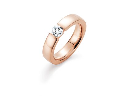 Verlobungsring Infinity in 18K Roségold mit Diamant 0,50ct G/SI