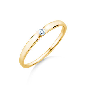 Verlobungsring Italic Petite in 14K Gelbgold mit Diamant 0,04ct G/SI